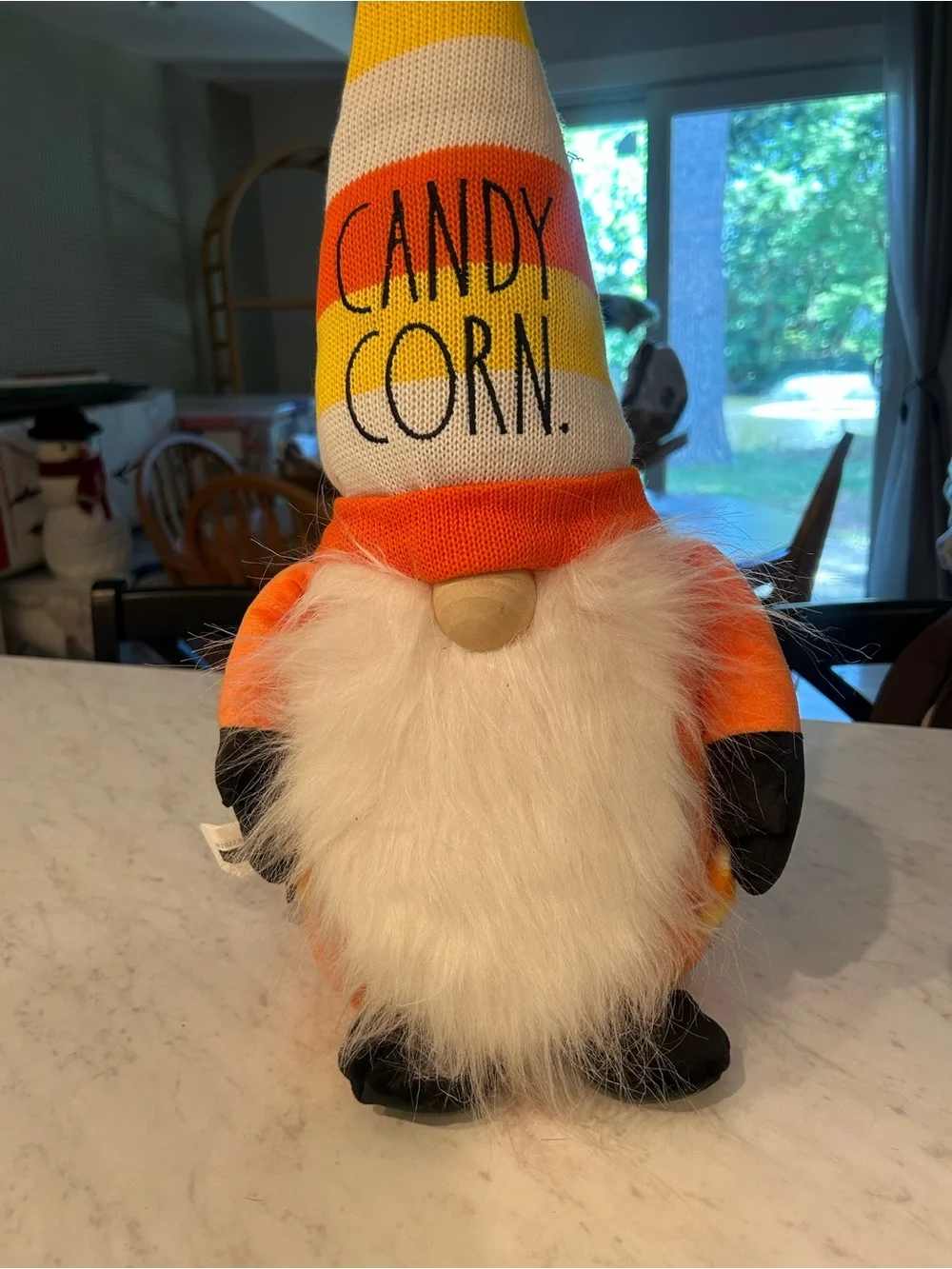 Rae Dunn Candy Corn Gnome - Orange, Yellow, White, Black